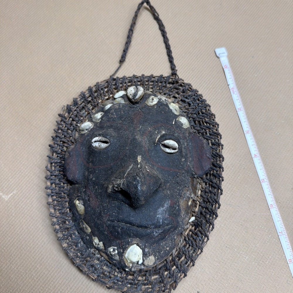 Vtg Tribal Turtle Shell Mask Sepik River Papua New Guinea Discover‎ 1970's